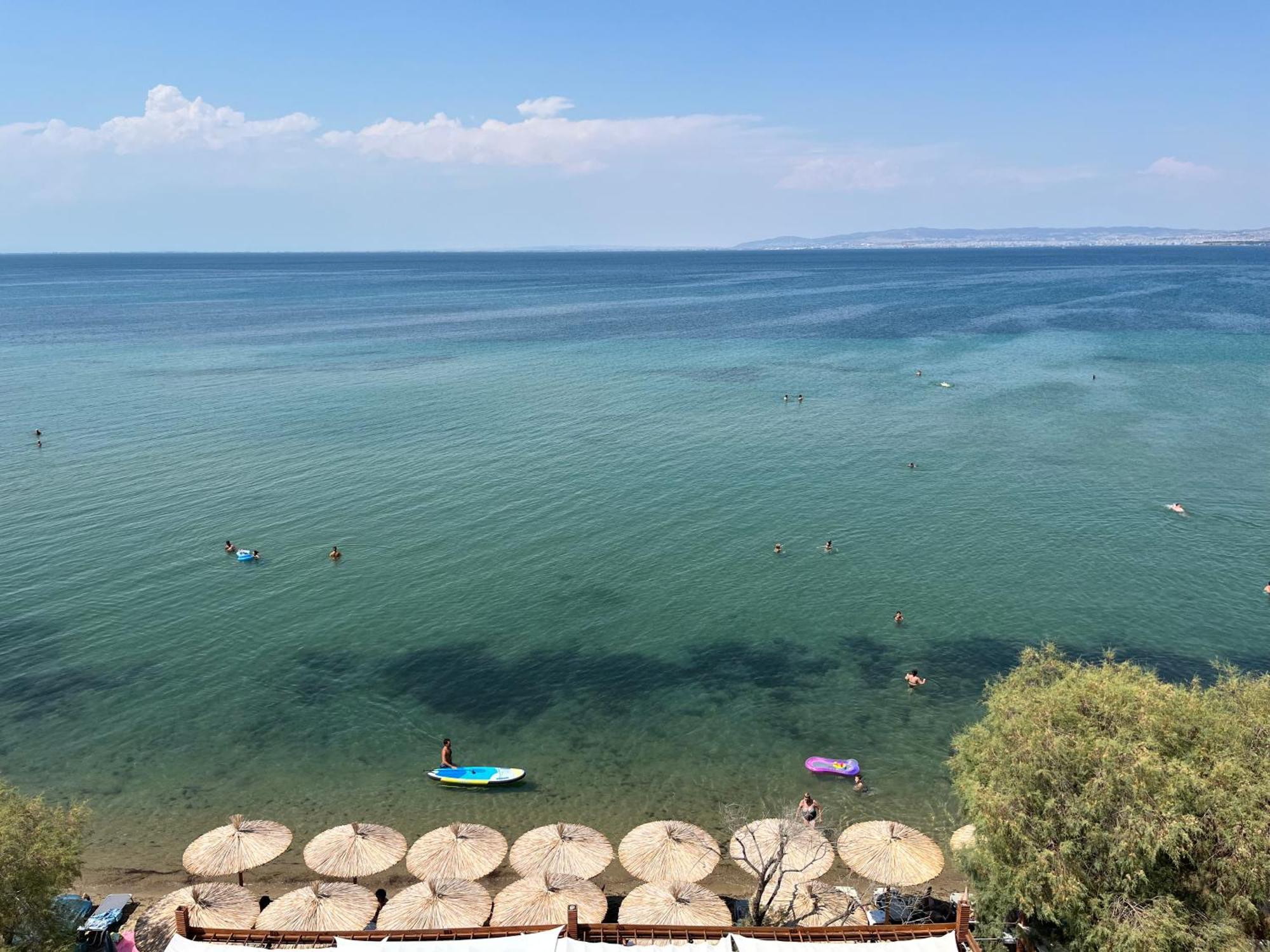 Irene Beach Front Luxury Suite Peraia  Exterior photo